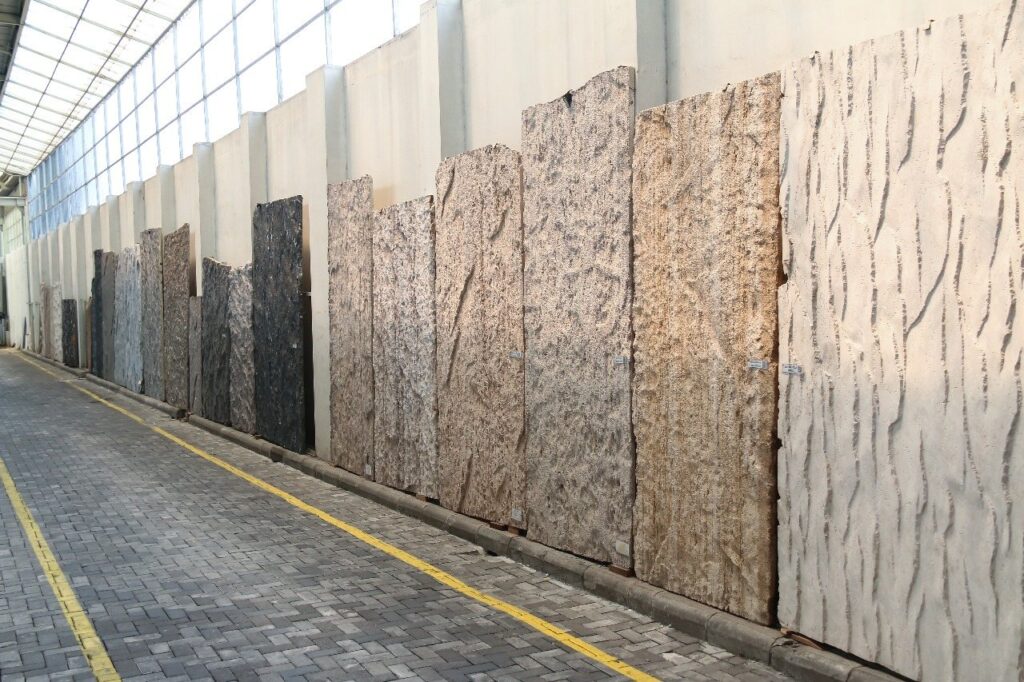 Sierra finish on many stones, side by side
