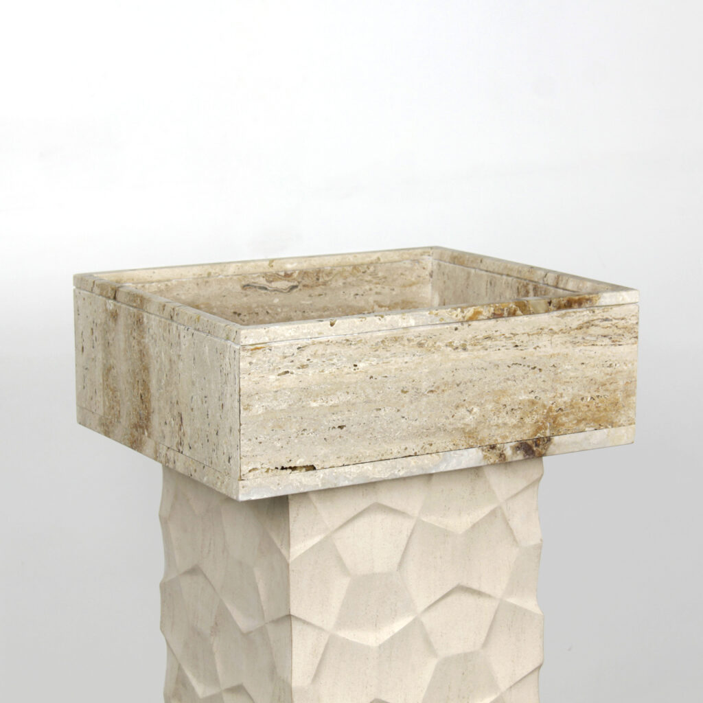 SINK SQUARE TRAVERTINE, foto 1 dari 2