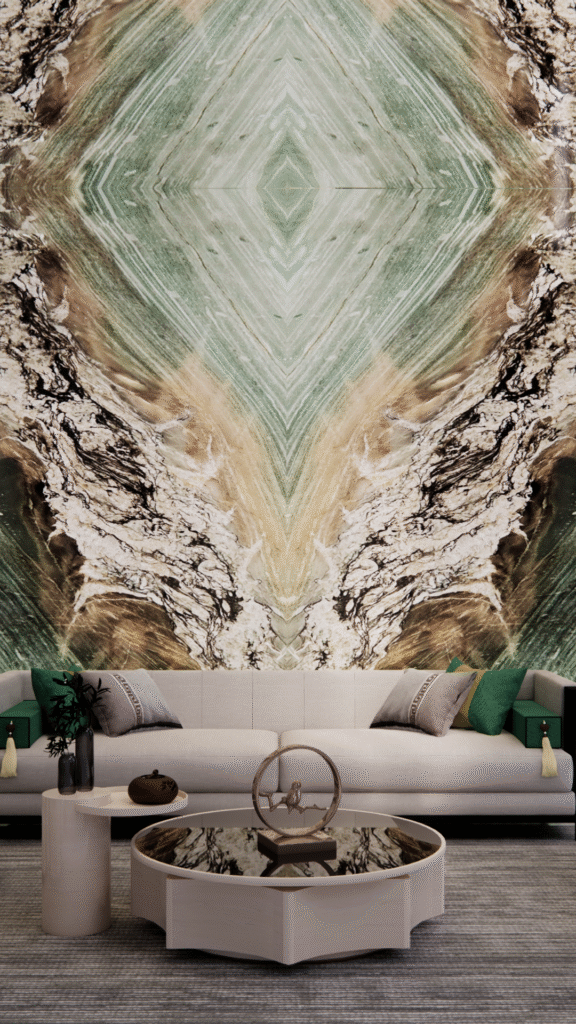 BACKDROP LIVING WITH QUARTZITE JADE BRAMANTE, foto 2 dari 2